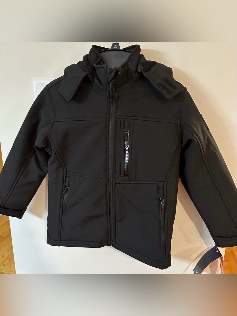 Reebok Boys Black 3 in 1 Hooded Jacket NWT Size Medium 10/12
